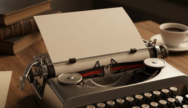 Empty page typewriter